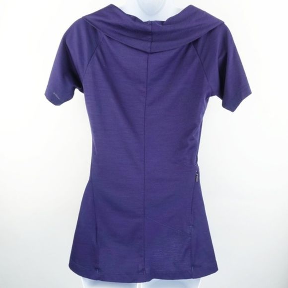 Arc'teryx A2B Cowl Neck Short Sleeve Tee Blue S - Picture 3 of 8